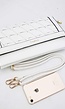 Witte Gevlochten Clutch van Imitatieleer met Afneembaar Schouderhengsel