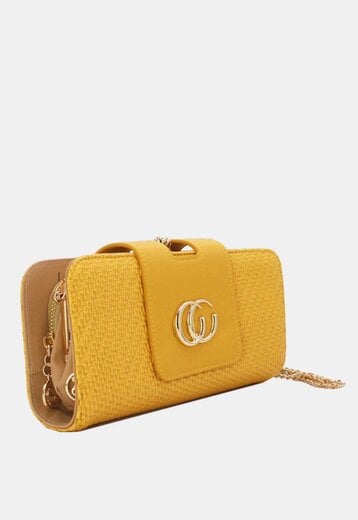 Gele Clutch met Ketting