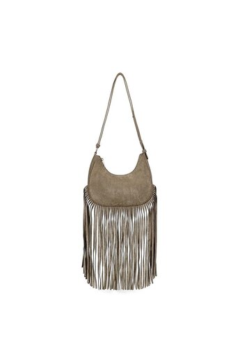 Taupe Schoudertas met Franjes