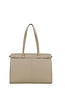 Beige Shopper met Dubbele Schouderhengsels