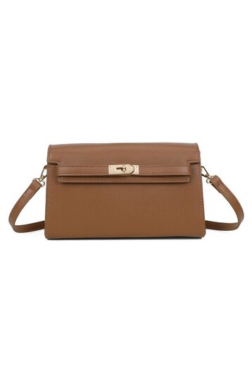 Bruine Tas met Gouden Sluiting