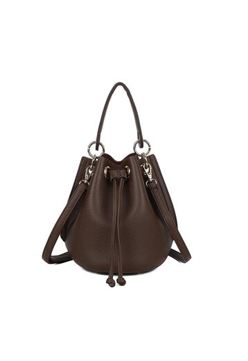 Bruine Bucket Bag met Trekkoord