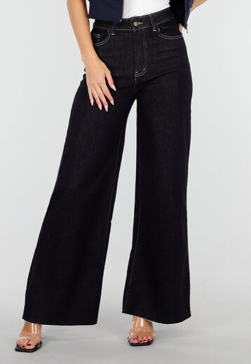 Wide Leg Jeans Donkerblauw
