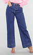Blauwe Jeans met Stretch en Rechte Pijpen