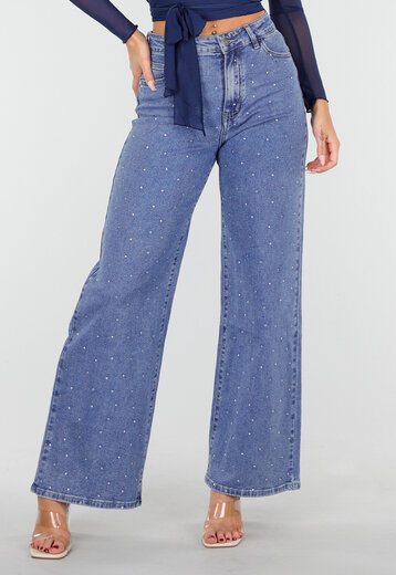Redial Jeans  Hoge Taille Stretch Jeans met Glitters