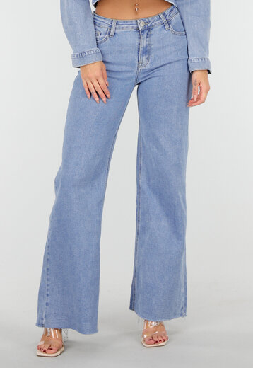 Redial Jeans  Lichtblauwe Stretch Wide Leg Jeans