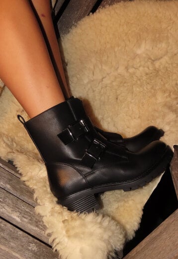 Zwarte Biker Boots Gespen