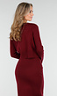 Bordeauxrode Matching Set met Midi Rok en Vestje
