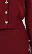 Bordeauxrode Matching Set met Midi Rok en Vestje