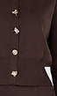 Bruin 2-Piece Set met Knopen en Midi Rok met Split