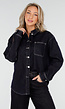 Donkerblauwe Denim Blouse