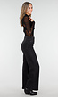 Zwarte High Waist Jeans met Wide Leg en Rechte Pijpen