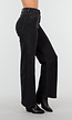 Zwarte High Waist Jeans met Wide Leg en Rechte Pijpen