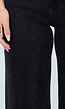 Zwarte High Waist Jeans met Wide Leg en Rechte Pijpen