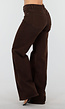 Bruine Straight Leg Stretch Jeans met Hoge Taille en Rechte Pijpen
