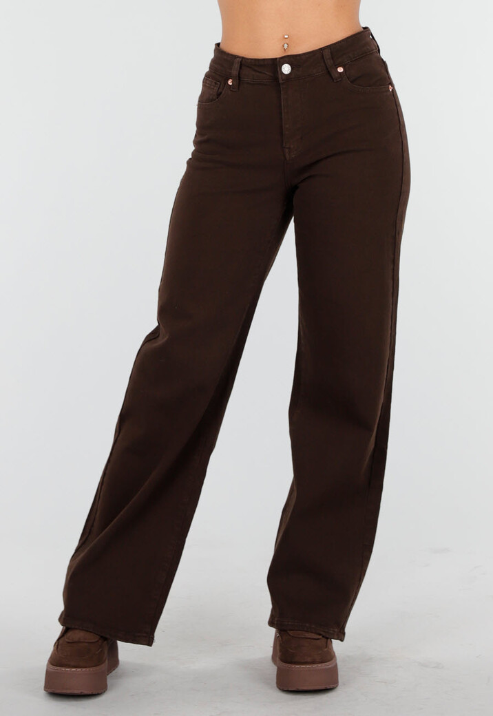 Bruine Wide leg Jeans
