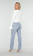 Lichtblauwe High Waist Straight Leg Jeans