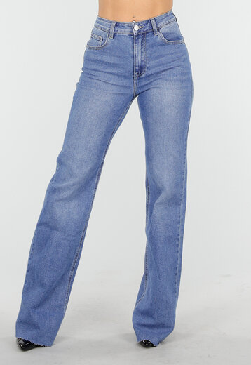 CAMPAGNEJEANS Blauwe Straight Leg Stretch Jeans Tall