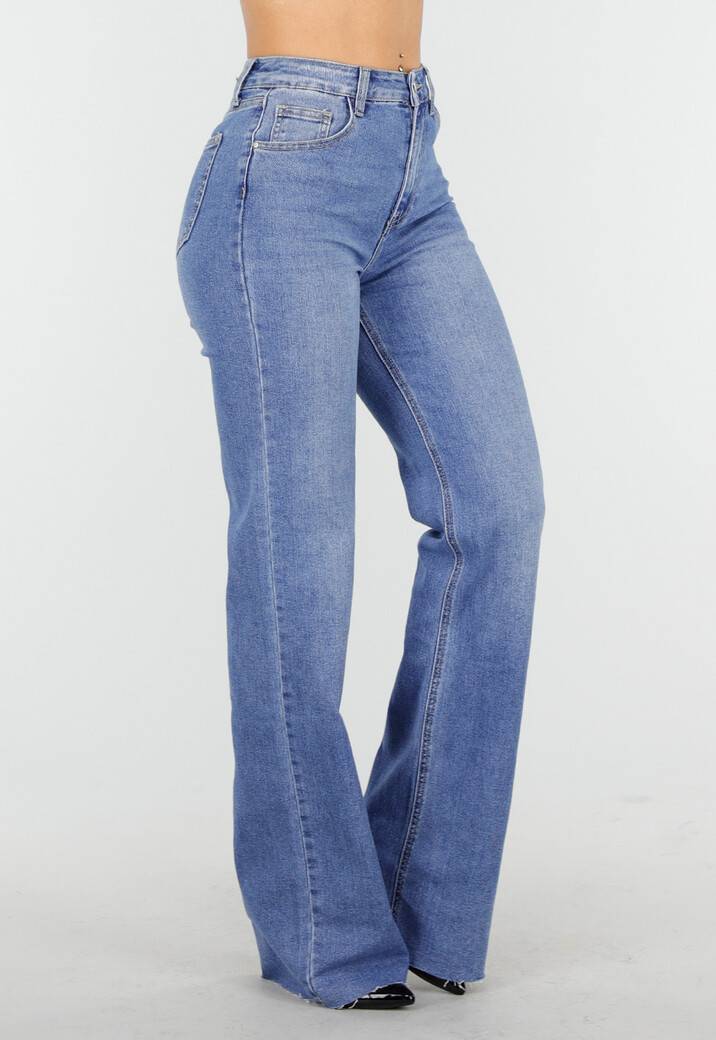 Blauwe Tall Straight Leg Stretch Jeans met Rechte Pijpen