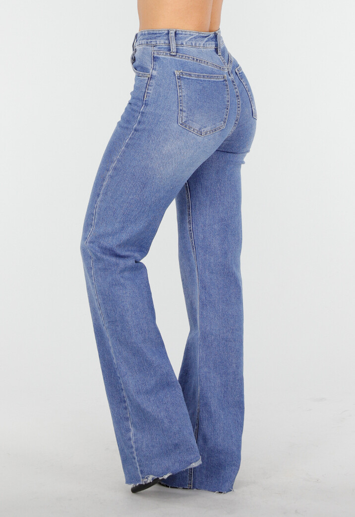 Blauwe Tall Straight Leg Stretch Jeans met Rechte Pijpen