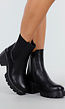 Zwarte Chunky Enkelboots met Blokhak