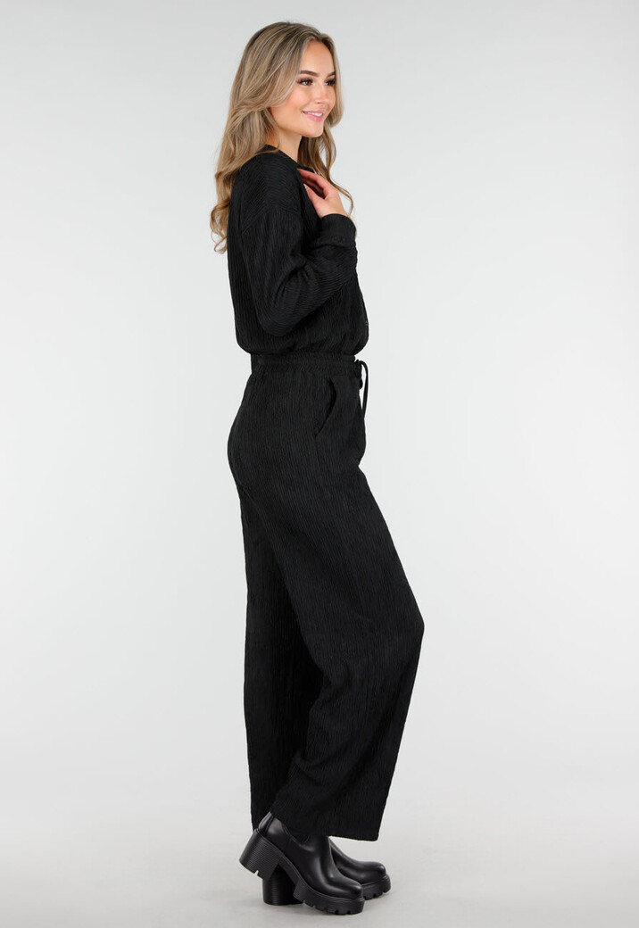 Zwarte Chunky Enkelboots met Blokhak