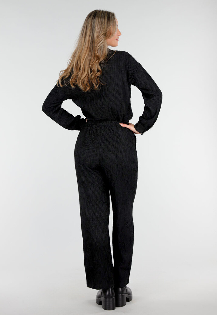 Zwarte Chunky Enkelboots met Blokhak