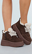 Donkerbruine Teddy Sneakers