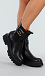 Zwarte Enkelboots met Gesp