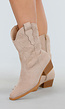 Beige Suède Cowboylaarzen