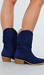 Donkerblauwe Cowboylaarzen met Lage Hak
