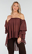 Donkerbruine Off Shoulder Blouse