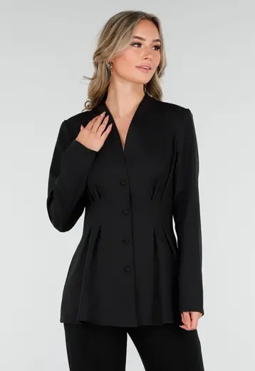 Zwarte Getailleerde Blazer