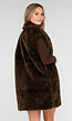 Donkerbruine Faux Fur Bodywarmer met Ceintuur