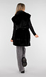 Zwarte Faux Fur Bodywarmer met Ceintuur en Kraag