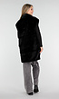 Zwarte Faux Fur Bodywarmer met Ceintuur en Kraag