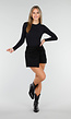 Zwarte Skort met Stretch en Twist Detail
