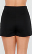 Zwarte Skort met Stretch en Twist Detail