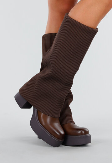 Donkerbruine Plateau Laarzen