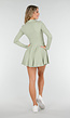 Groen Tennisjurkje met Lange Mouwen en Bijpassend Broekje