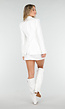 Witte Blazer met Schoudervulling en Dubbele Knoopsluiting