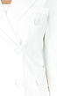 Witte Blazer met Schoudervulling en Dubbele Knoopsluiting