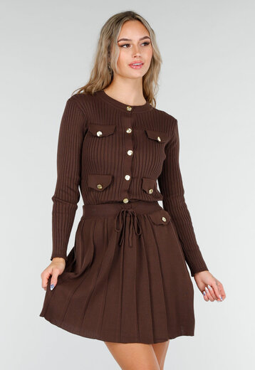 Bruine Matchende Stretch Set