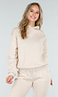 Beige Joggingpak met Hoodie