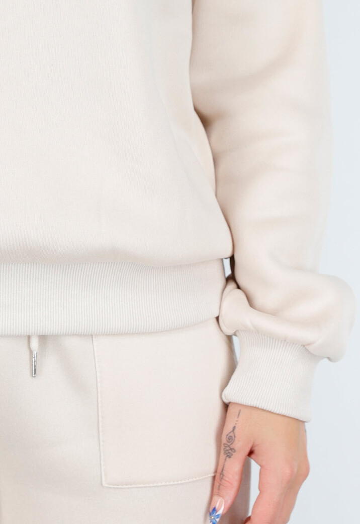 Beige Joggingpak met Hoodie