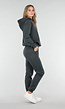 Antracietgrijs Joggingpak met Capuchon en Trekkoord