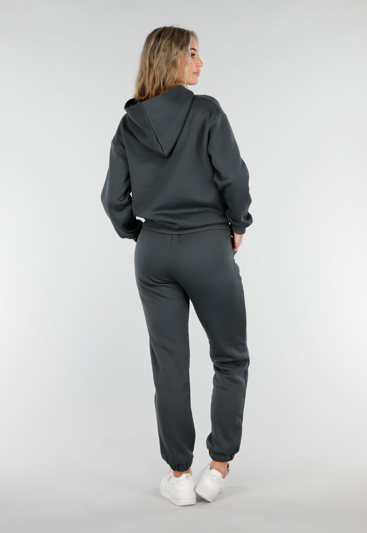 Antracietgrijs Joggingpak met Capuchon en Trekkoord