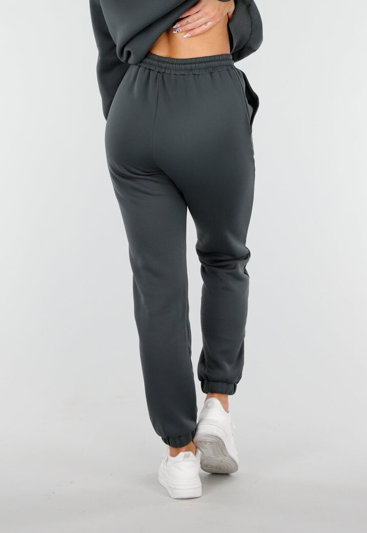 Antracietgrijs Joggingpak met Capuchon en Trekkoord