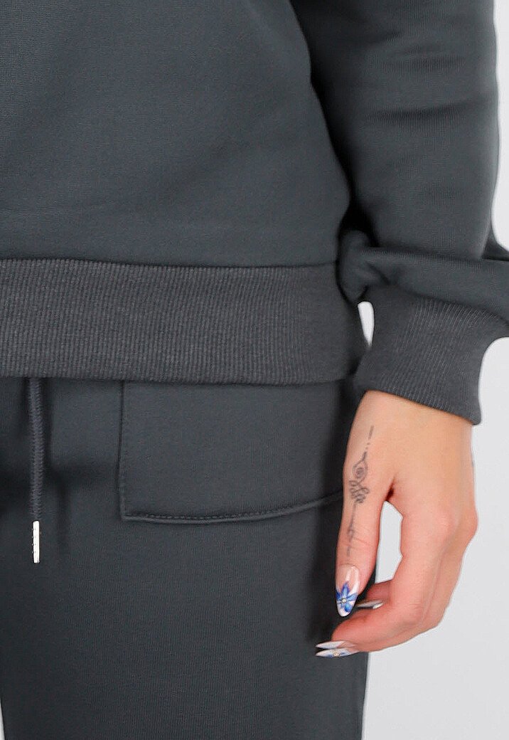 Antracietgrijs Joggingpak met Capuchon en Trekkoord