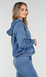 Blauw Joggingpak met Capuchon en Trekkoord